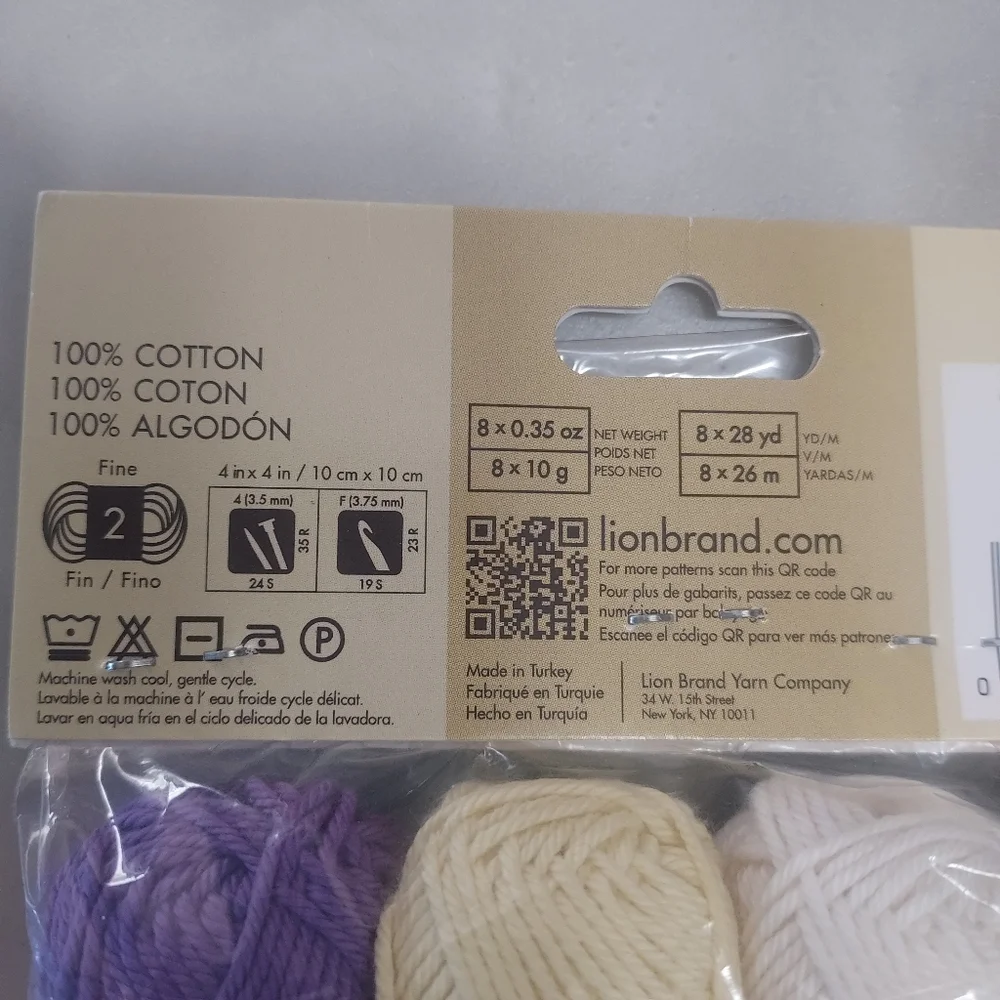 Lion 🦁 Brand Yarns Bonbons Cotton 8 Spring Colors